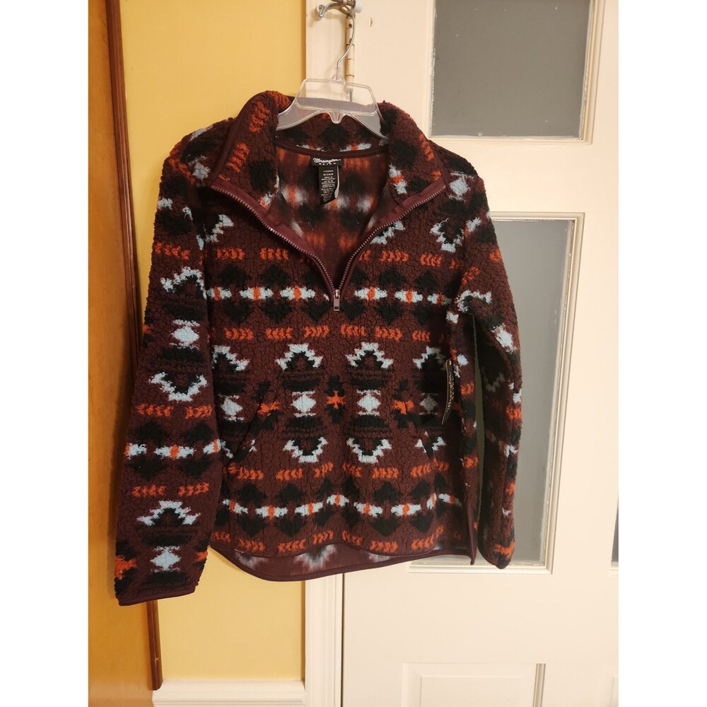 Wrangler Retro Women's Southwest Print Sherpa Pullover "Wine Tasting" Sz S NWT